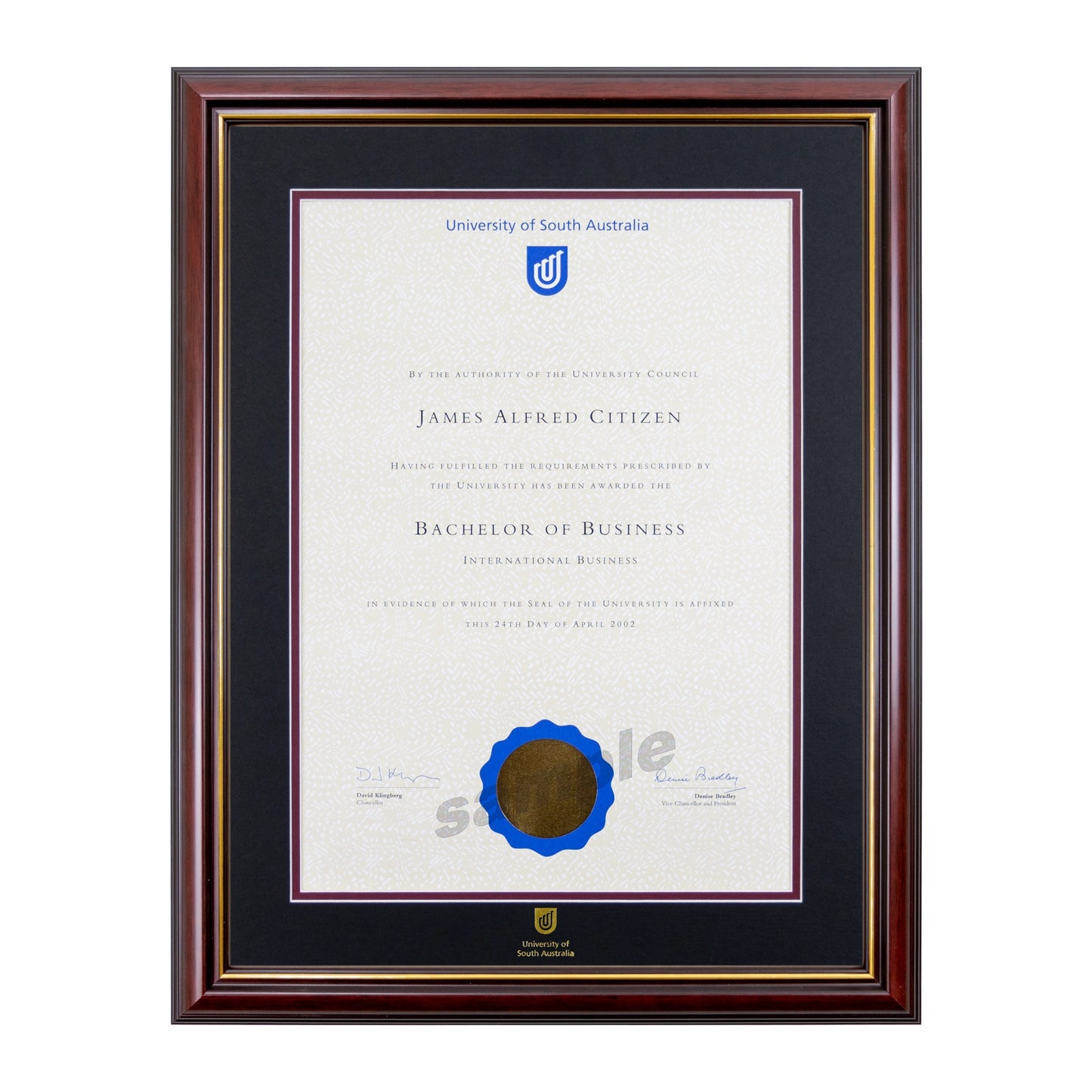 University of South Australia Single Certificate Frame - Grand Capri