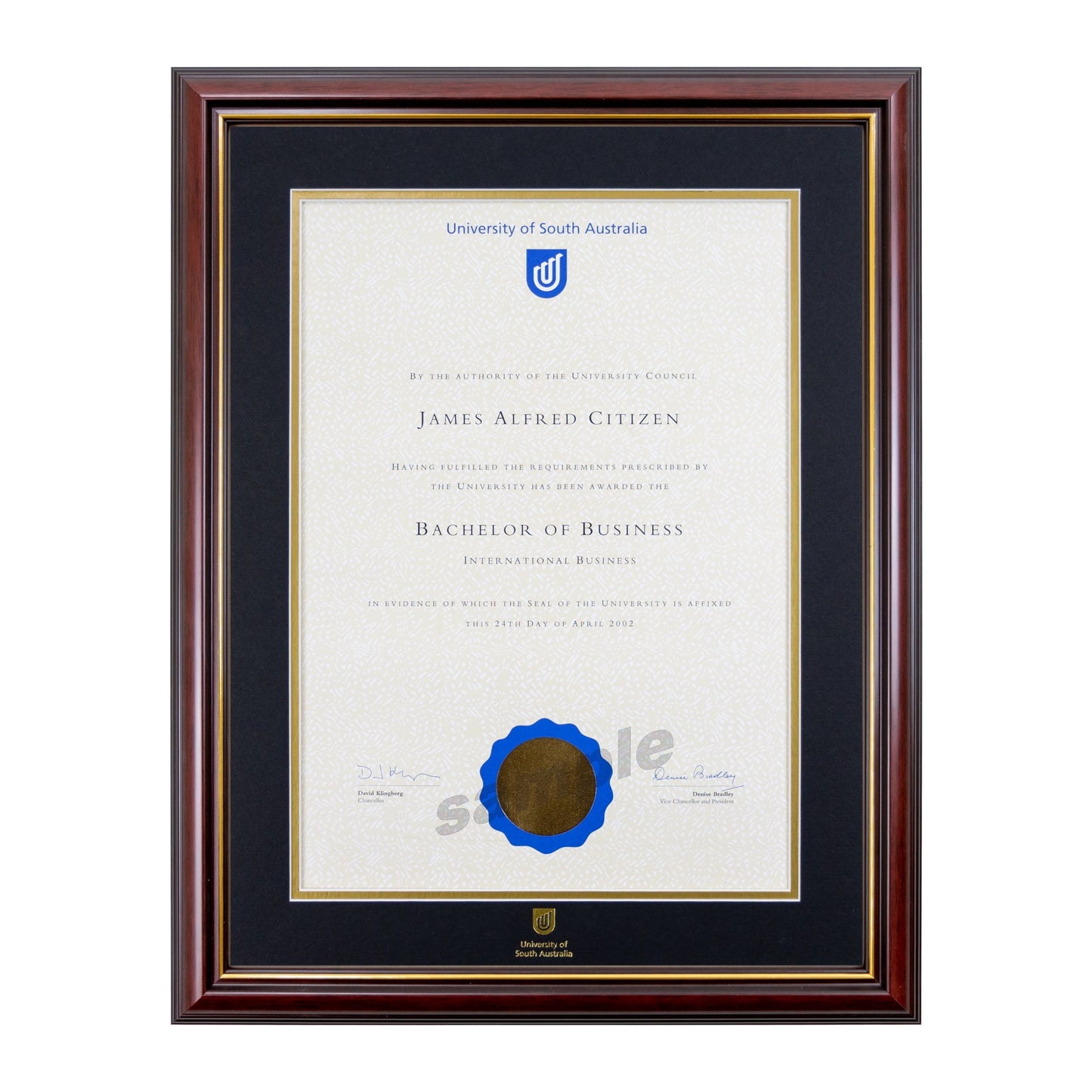University of South Australia Single Certificate Frame - Grand Capri