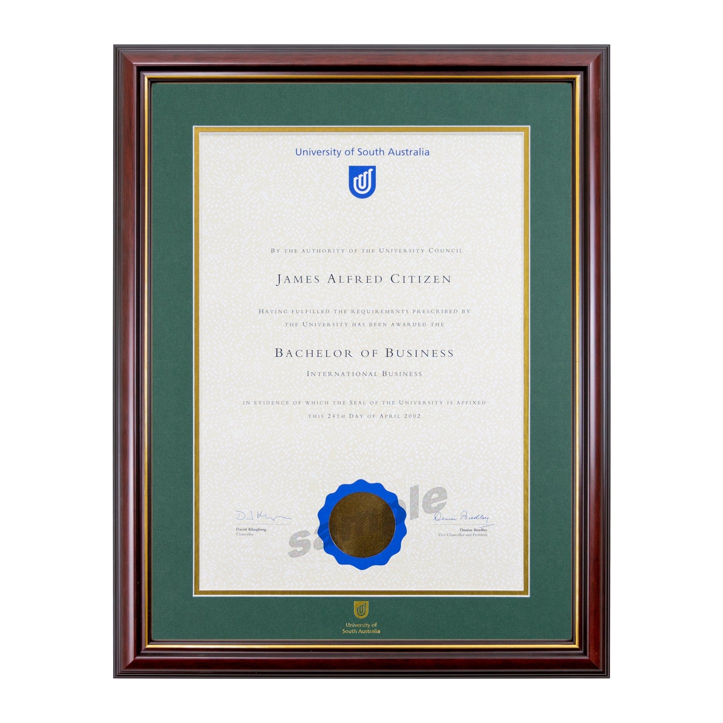 University of South Australia Single Certificate Frame - Grand Capri