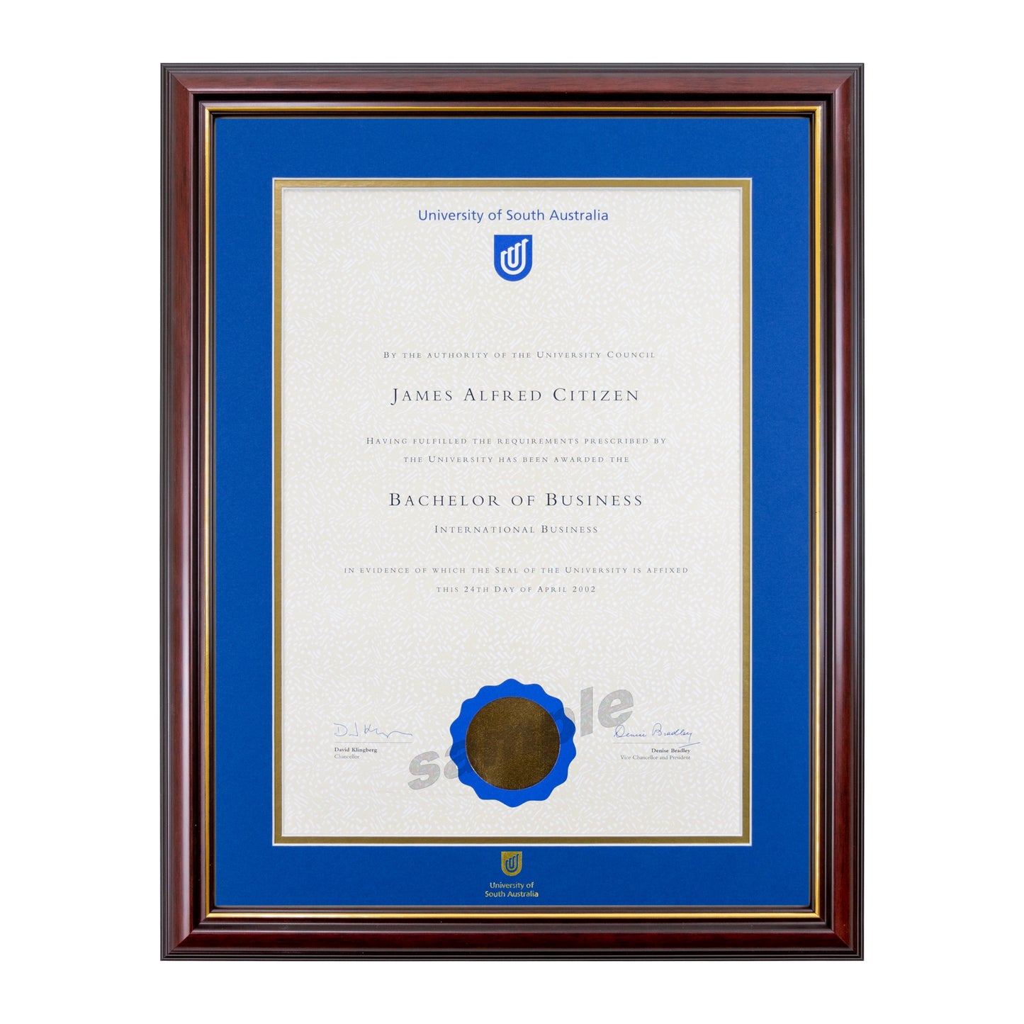 University of South Australia Single Certificate Frame - Grand Capri