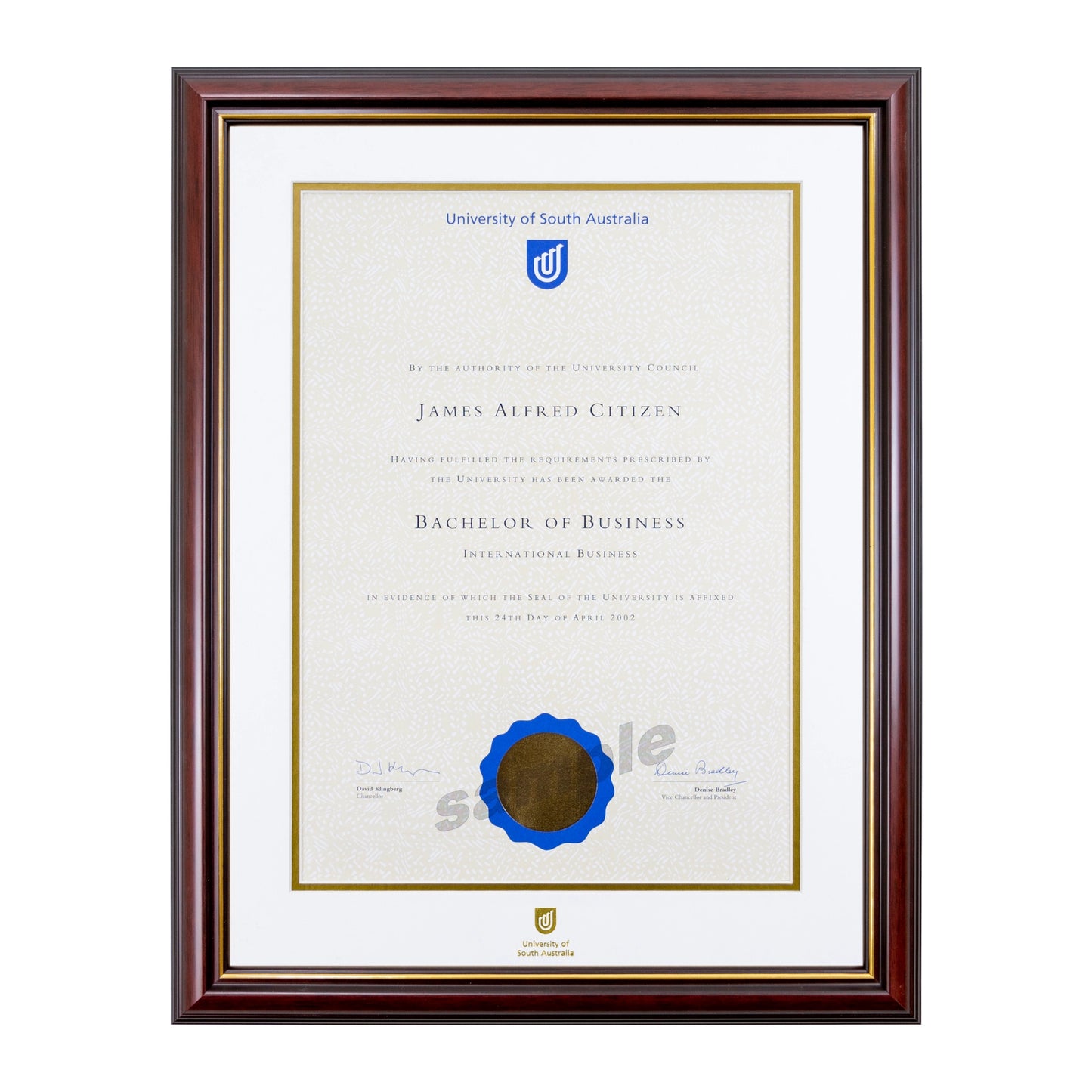 University of South Australia Single Certificate Frame - Grand Capri