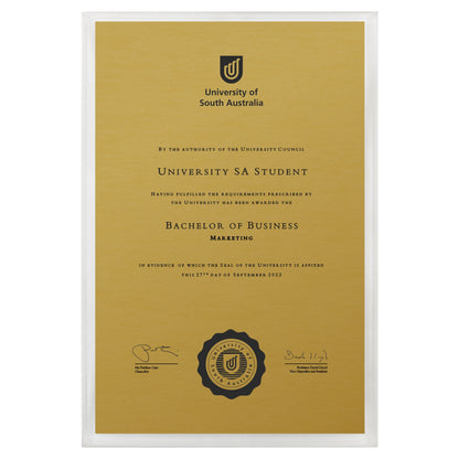 University of South Australia Certificate Plaque - Large