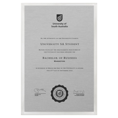 University of South Australia Certificate Plaque - Large