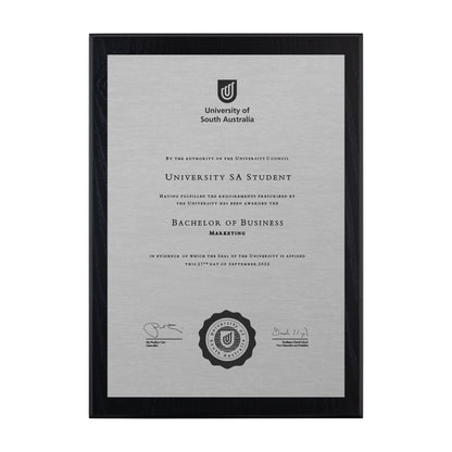 University of South Australia Certificate Plaque - Medium