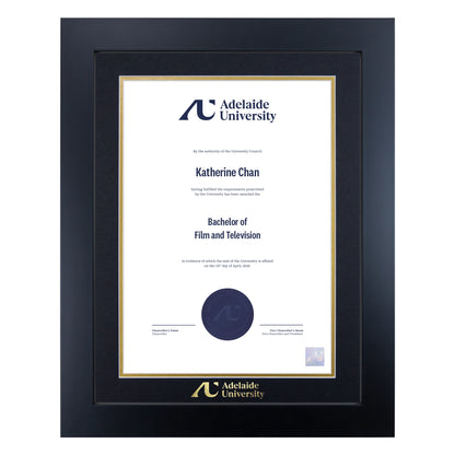 Prestige Black Single Certificate Frame - Adelaide University