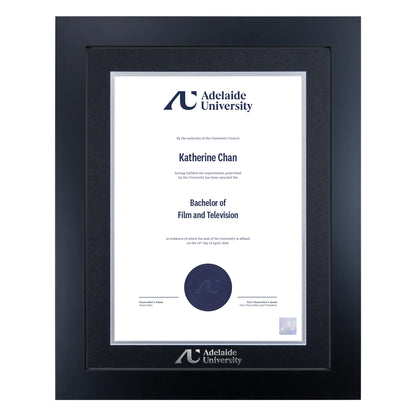 Prestige Black Single Certificate Frame - Adelaide University