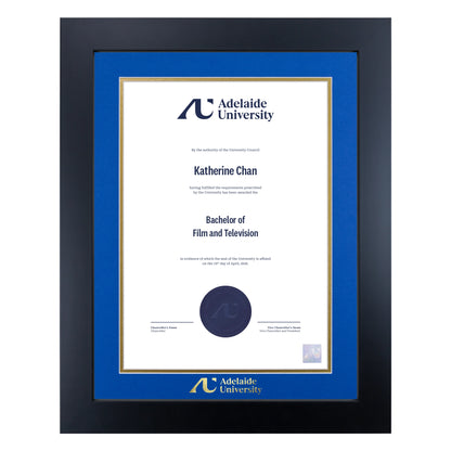 Prestige Black Single Certificate Frame - Adelaide University