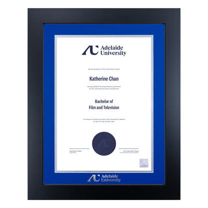 Prestige Black Single Certificate Frame - Adelaide University