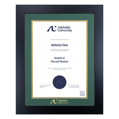 Prestige Black Single Certificate Frame - Adelaide University
