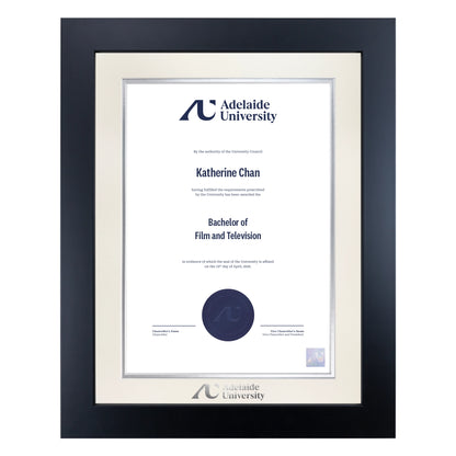 Prestige Black Single Certificate Frame - Adelaide University