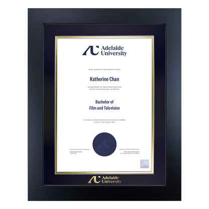 Prestige Black Single Certificate Frame - Adelaide University