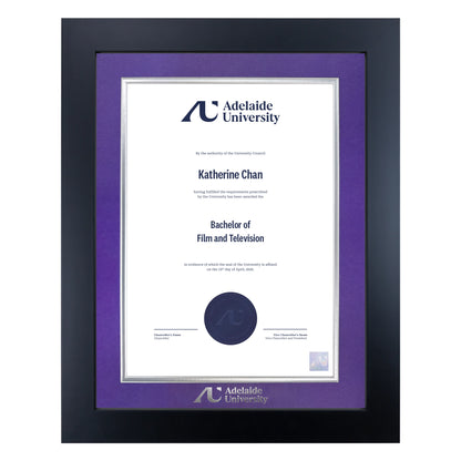 Prestige Black Single Certificate Frame - Adelaide University
