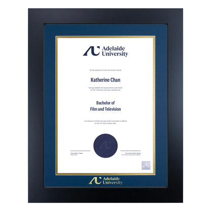 Prestige Black Single Certificate Frame - Adelaide University
