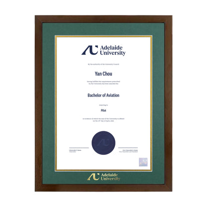 Chocolate Single Certificate Frame - Adelaide University