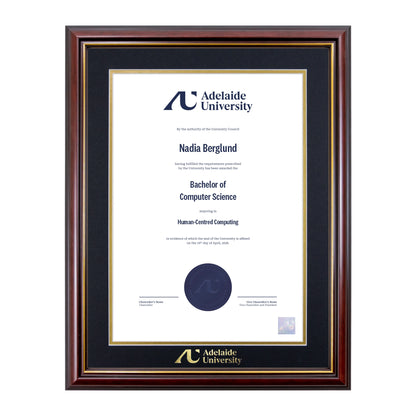Grand Capri Single Certificate Frame - Adelaide University