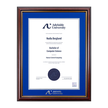 Grand Capri Single Certificate Frame - Adelaide University