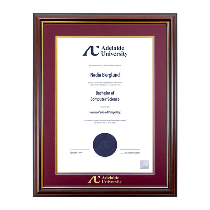 Grand Capri Single Certificate Frame - Adelaide University