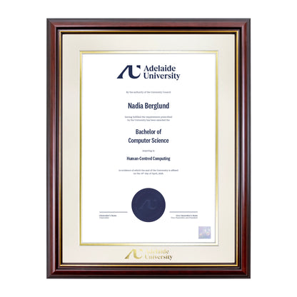 Grand Capri Single Certificate Frame - Adelaide University