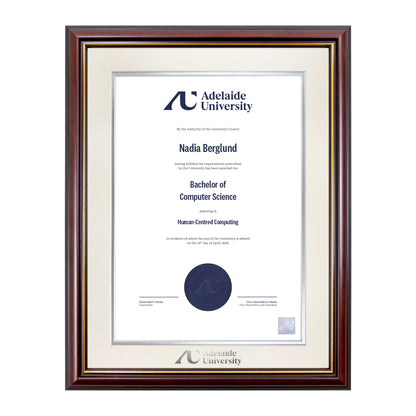 Grand Capri Single Certificate Frame - Adelaide University