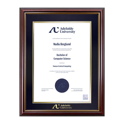 Grand Capri Single Certificate Frame - Adelaide University