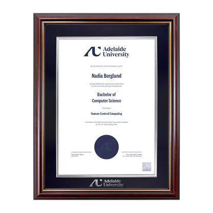 Grand Capri Single Certificate Frame - Adelaide University