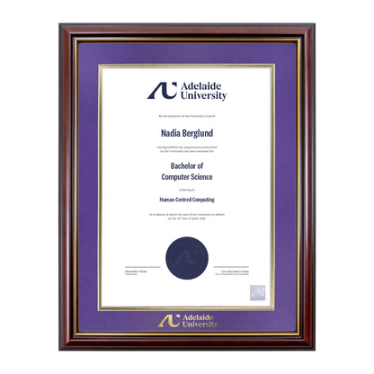 Grand Capri Single Certificate Frame - Adelaide University