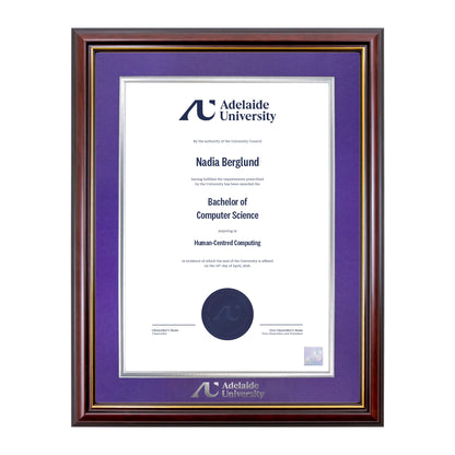 Grand Capri Single Certificate Frame - Adelaide University