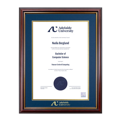 Grand Capri Single Certificate Frame - Adelaide University
