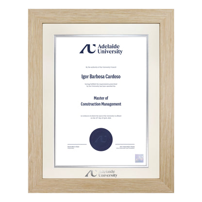 Natural Single Certificate Frame- Adelaide University