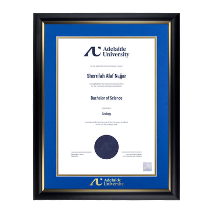 Premium Gold Single Certificate Frame - Adelaide University