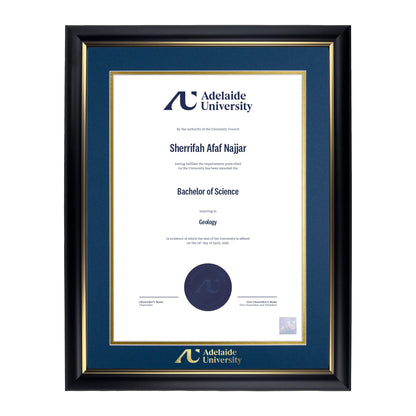 Premium Gold Single Certificate Frame - Adelaide University