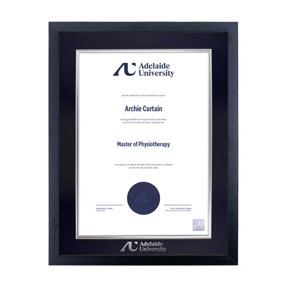 Standard Black Single Certificate Frame - Adelaide University