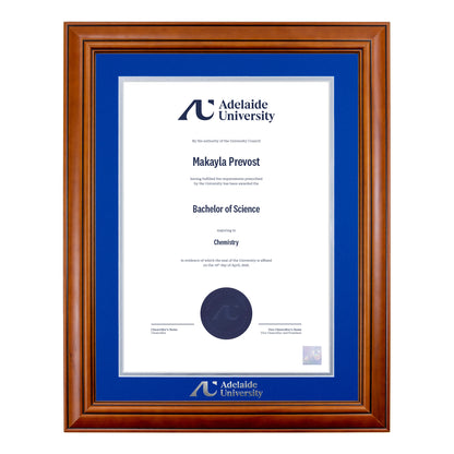 Traditional Timber Single Certificate Frame - Adelaide University