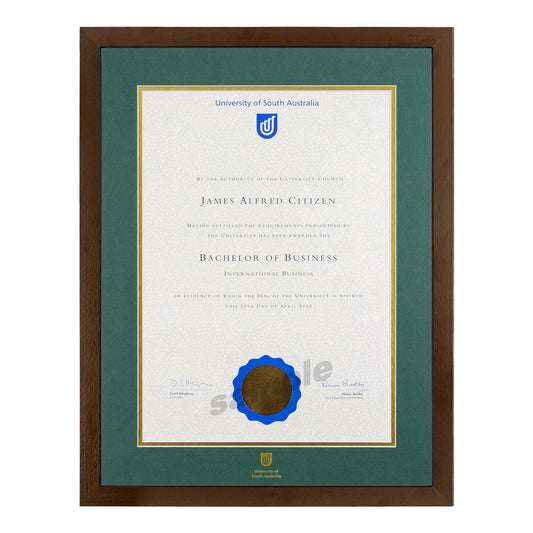 Chocolate Single Certificate Frame - University of South Australia