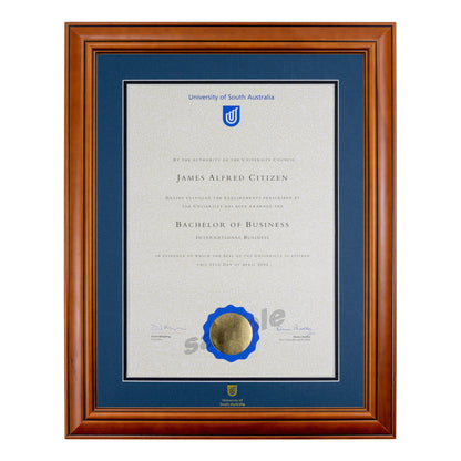 Traditional Timber Single Certificate Frame - University of South Australia