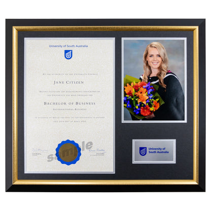 Premium Gold Photo Certificate Frame - University of South Australia