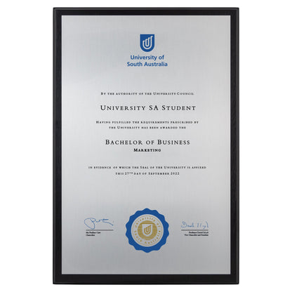 University of South Australia Certificate Plaque - Large