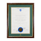 University of South Australia Single Certificate Frame - Birdseye Walnut