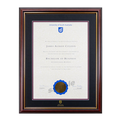 Grand Capri Single Certificate Frame - University of South Australia