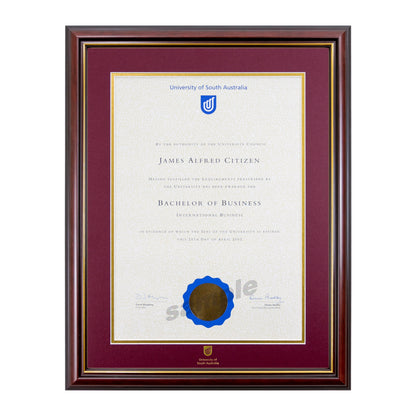 Grand Capri Single Certificate Frame - University of South Australia