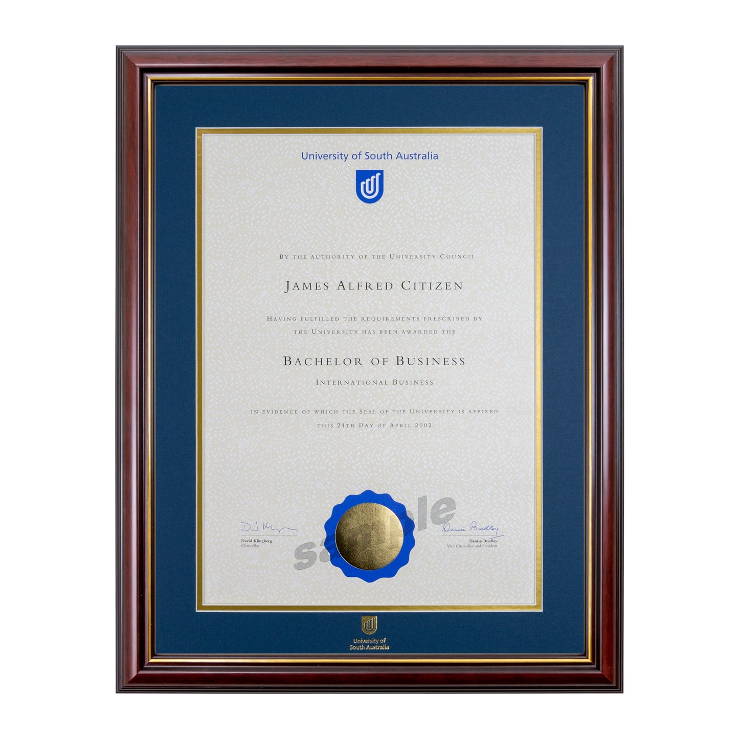 University of South Australia Single Certificate Frame - Grand Capri