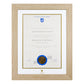 University of South Australia Single Certificate Frame - Natural