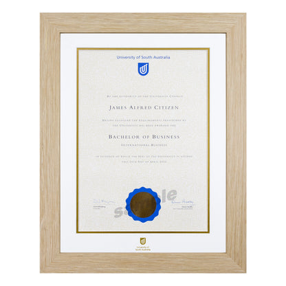 Natural Single Certificate Frame- University of South Australia