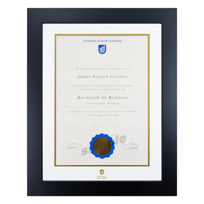 Prestige Black Single Certificate Frame - University of South Australia